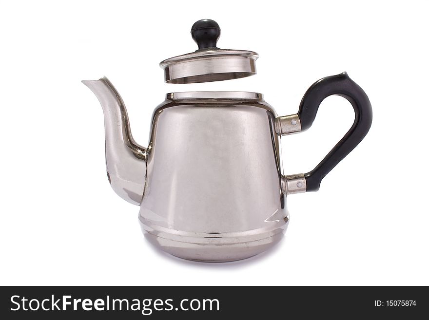 Old metal teapot. Time and dynamics. Old metal teapot. Time and dynamics