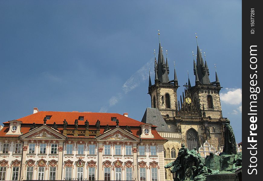 Prague - old city center (Czech republic). Prague - old city center (Czech republic)