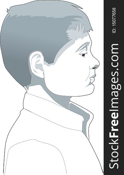 Boy children perfil monochromatics adolescent