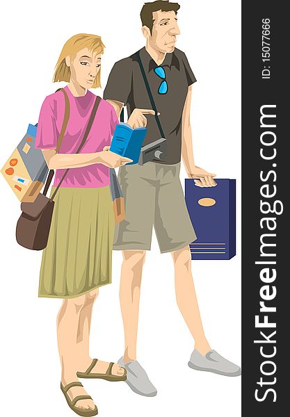 Tourist shopping marriage partner bag