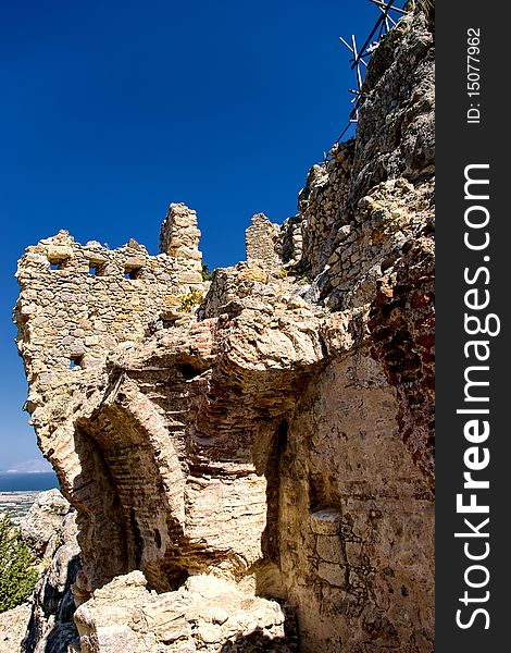 Castle ruins on Kos Island in Greece