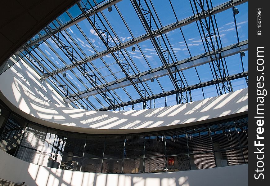 Architectural Abstract Glass roof ceiling