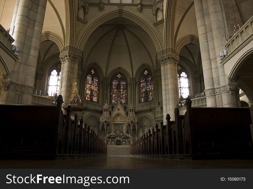 Image of a church in munich, gothic style building