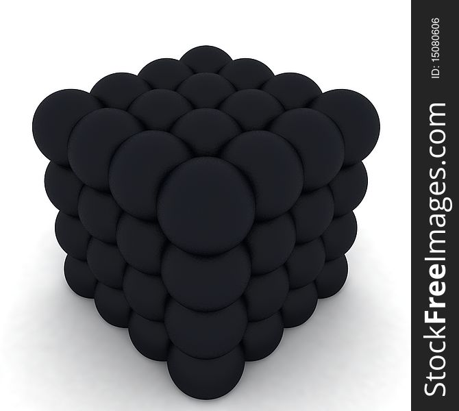 3D big corner spheres in a cubical configuration. 3D big corner spheres in a cubical configuration
