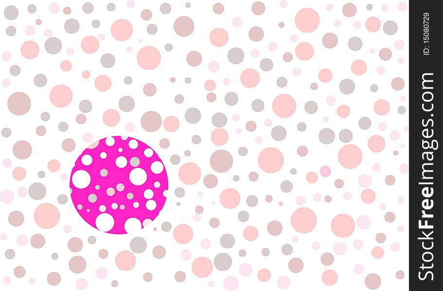 Abstract background of pink and gray circles