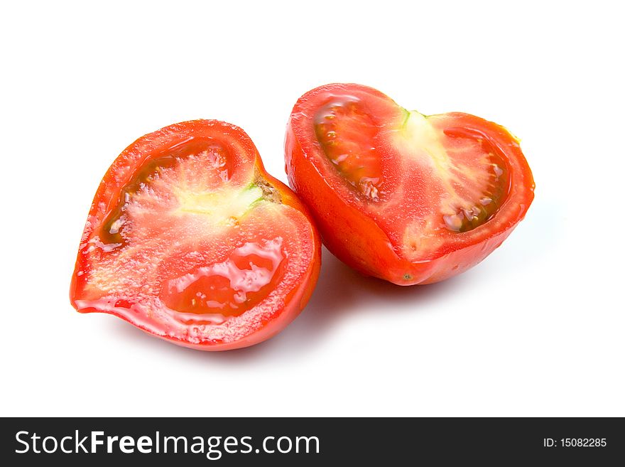 Tomatoes isolated on a white background