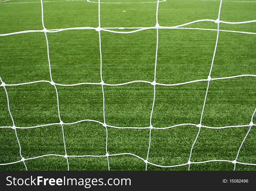 The soccer net of soccer games