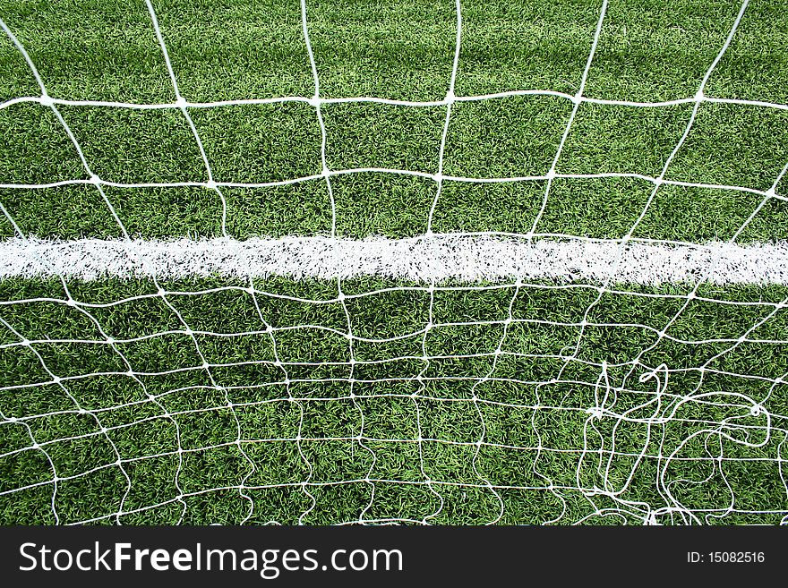 The soccer net of soccer games