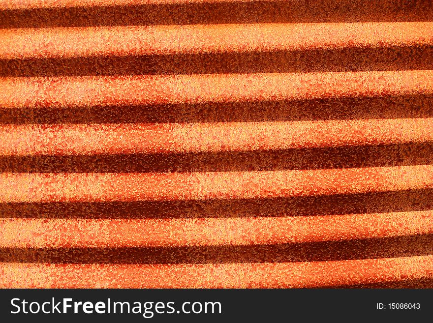 Rusty corrugated metal background texture