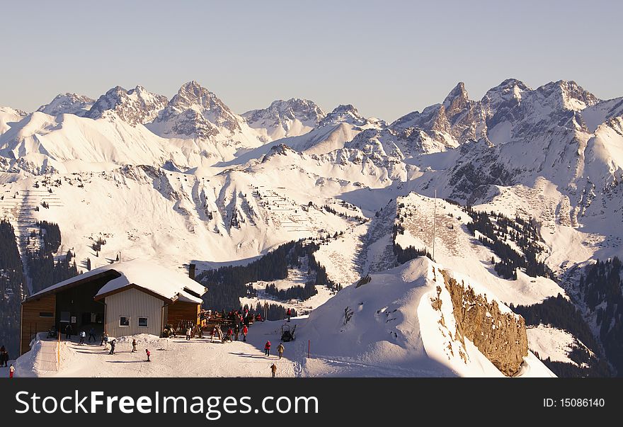 mountain station in alps bavaria