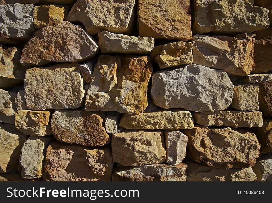 Detailed stone wall - close up view. Great background