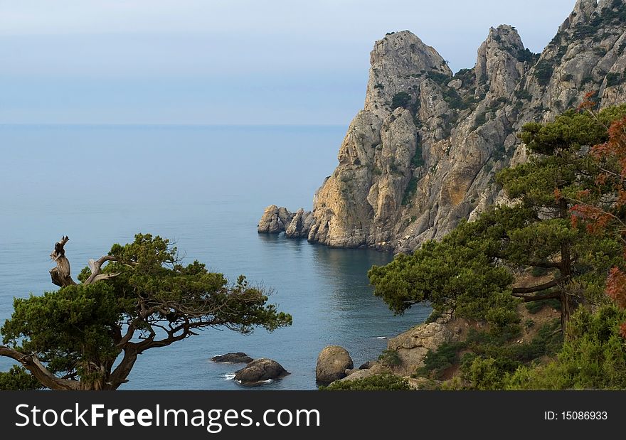 Ukraine. Crimea. Early spring morning on the Black Sea. Ukraine. Crimea. Early spring morning on the Black Sea.