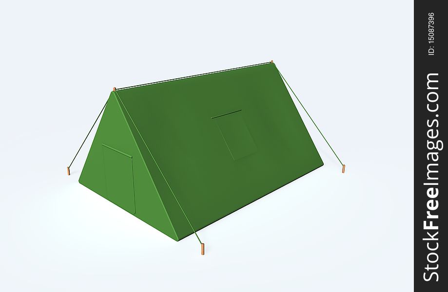 Illustration of a tent on white background