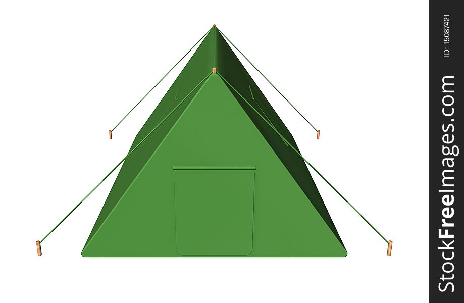 Illustration of a tent on white background