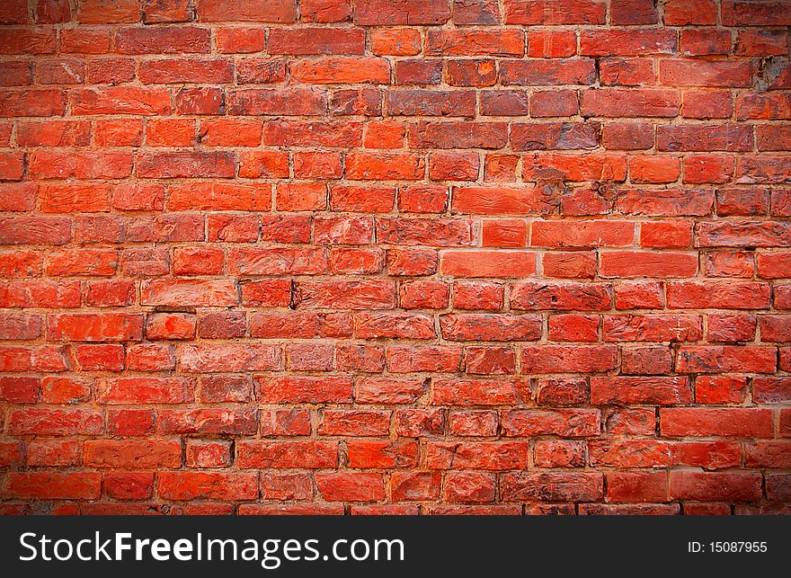 The fragment wall of brick close-up.