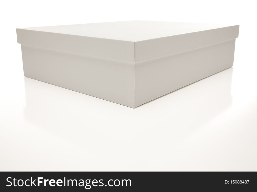 White Box with Lid Isolated on a White Background. White Box with Lid Isolated on a White Background.