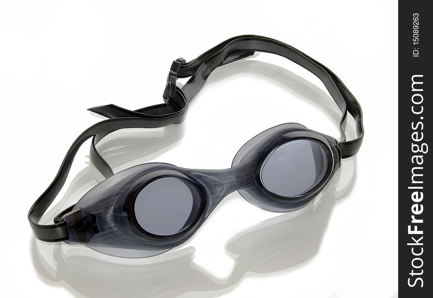 Isolated Swimming Goggles on White Background