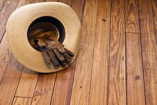 Cowboy Hat And Gloves Stock Photography Cowboy Hat And Gloves Stock Photography