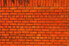 Orange Brick Wall Royalty Free Stock Photo Orange Brick Wall Royalty Free Stock Photo
