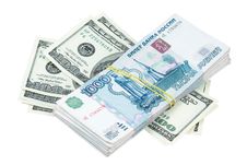 Dollars And Roubles Stock Image Dollars And Roubles Stock Image