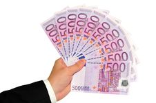 Hand With Euro Banknotes Stock Images Hand With Euro Banknotes Stock Images
