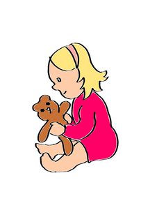 Little Girl Is Playing With A Teddy Bear Stock Images Little Girl Is Playing With A Teddy Bear Stock Images