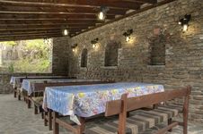 Monastery Dining Table Stock Photo
