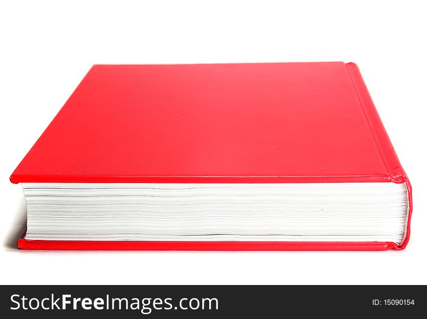 Close up of closed text book isolated. Close up of closed text book isolated