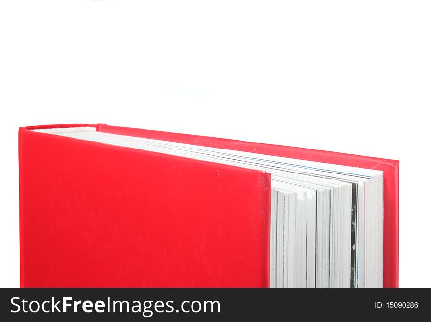 Close up of closed text book isolated. Close up of closed text book isolated