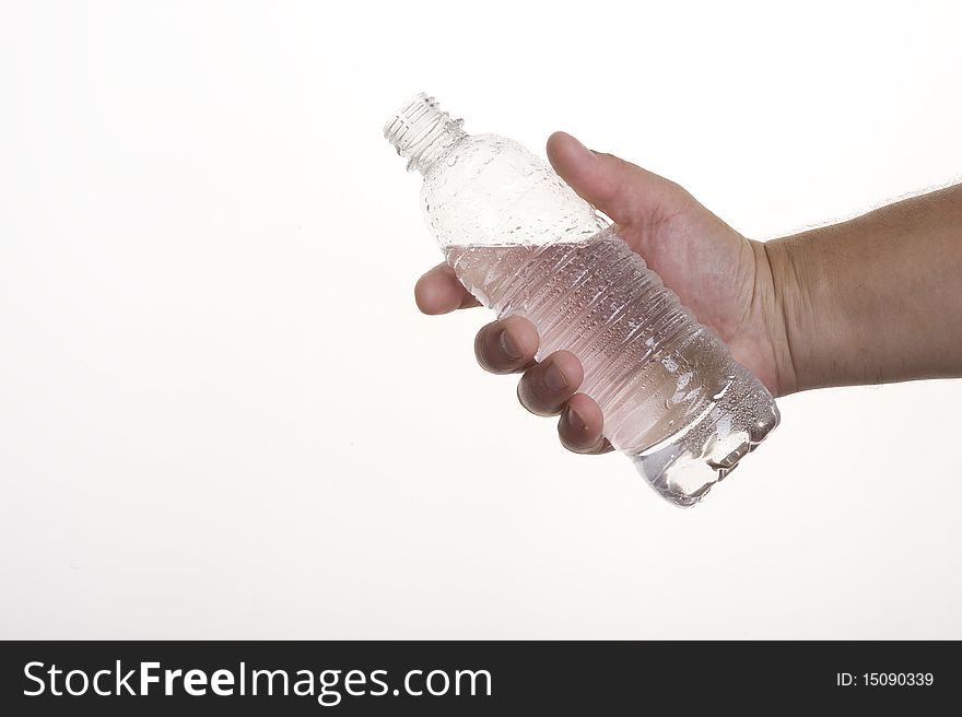 Bottle with water isolated on white