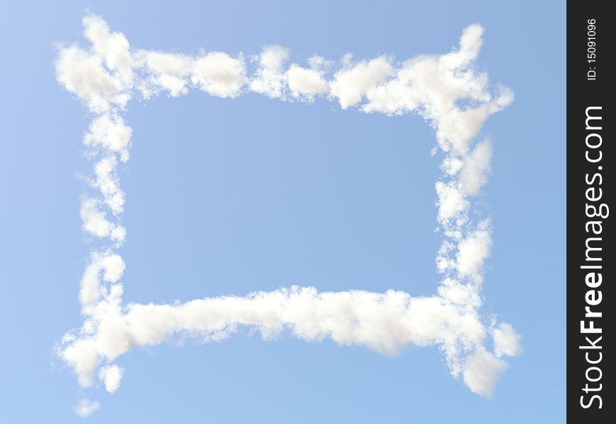 Frame formed from clouds