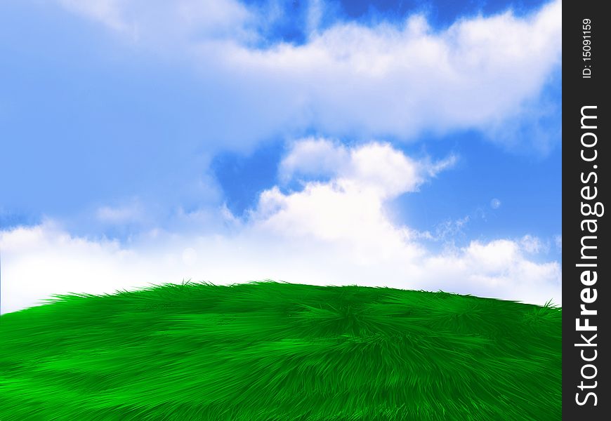 Green Field Meadow Hill Background