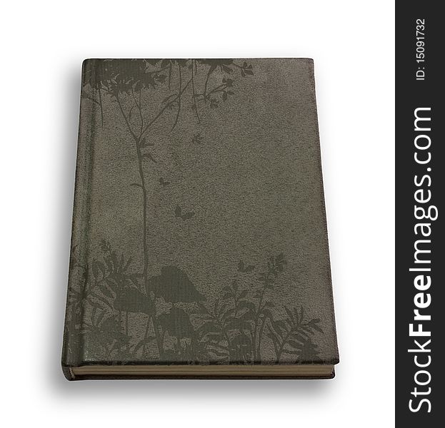 Closed Grey Velveteen Notebook