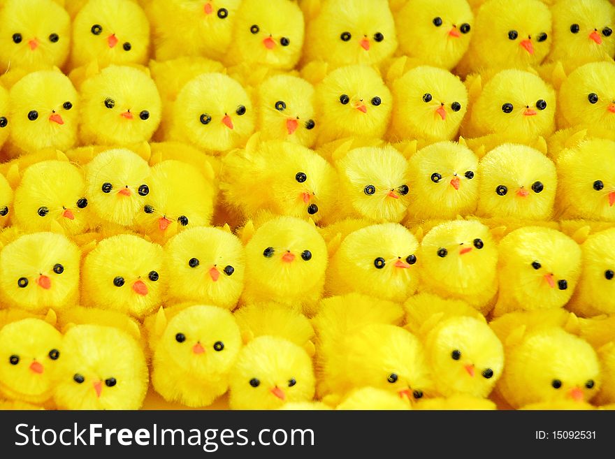 Easter decoration - small yellow chickens