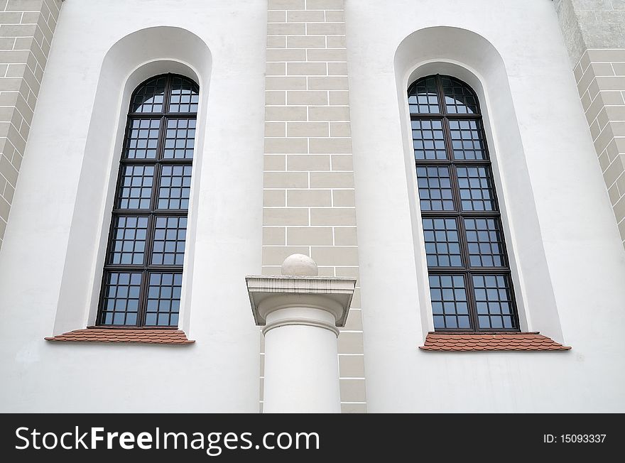 Ancient renaissance palace. Column,wall and window. Ancient renaissance palace. Column,wall and window.