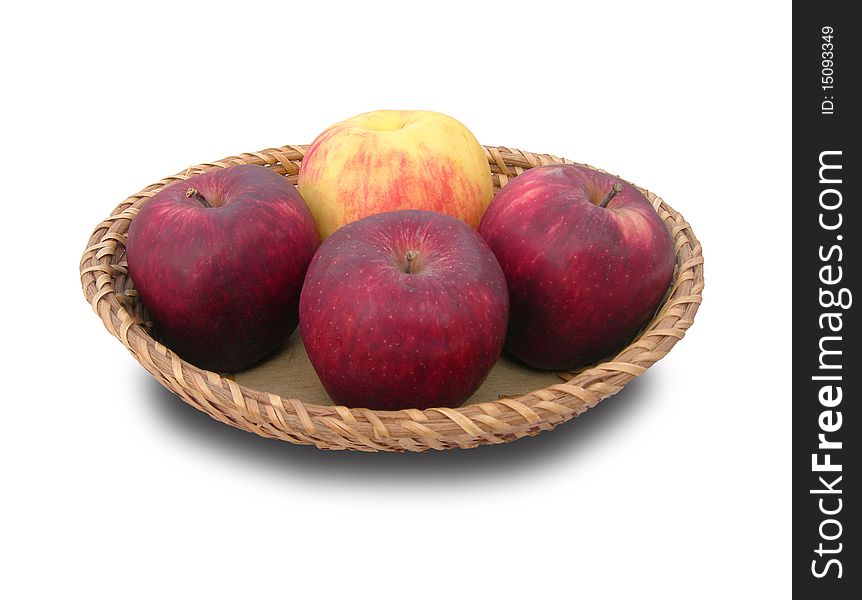 Yellow and red apples are shown in the picture. Yellow and red apples are shown in the picture.