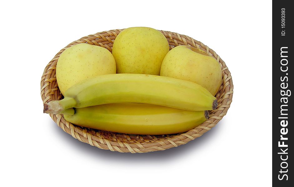 Bananas And Yellow Apples.