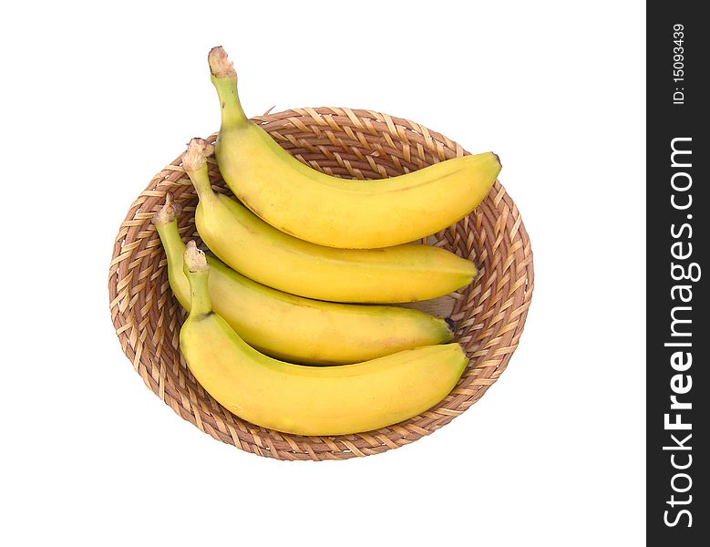 Yellow bananas are shown in the picture. Yellow bananas are shown in the picture.