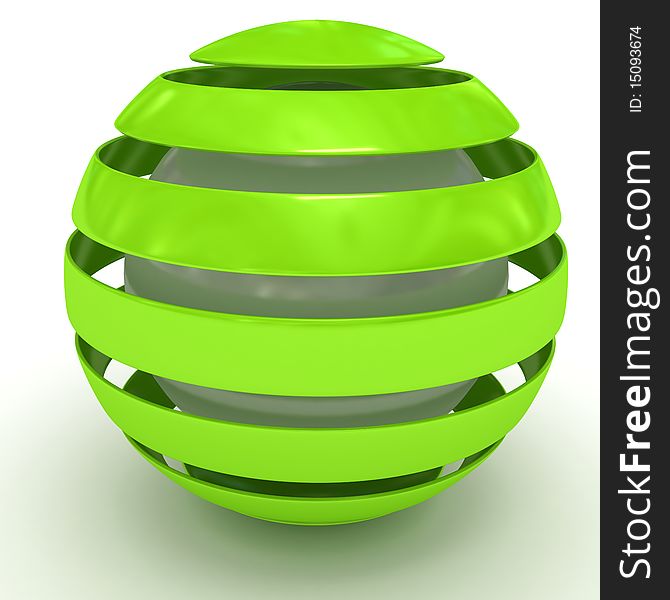Abstract 3D sphere. 3d rendered image