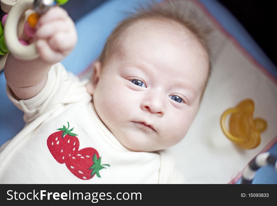 Portrait of young baby girl