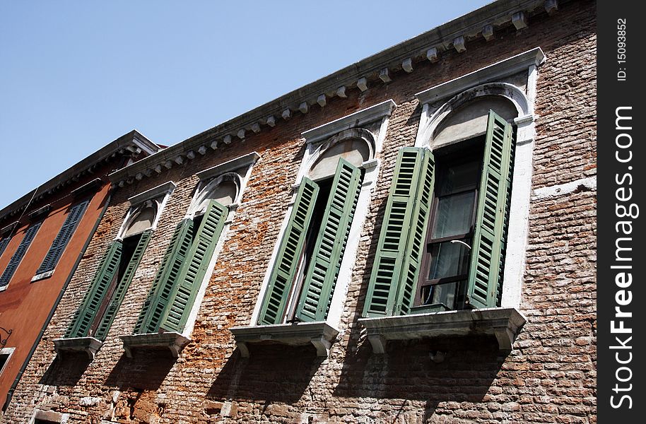 Facade of building with windows