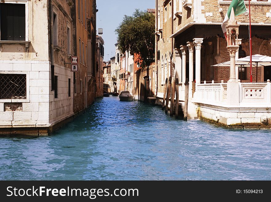 Houses in streets in Venice. Houses in streets in Venice