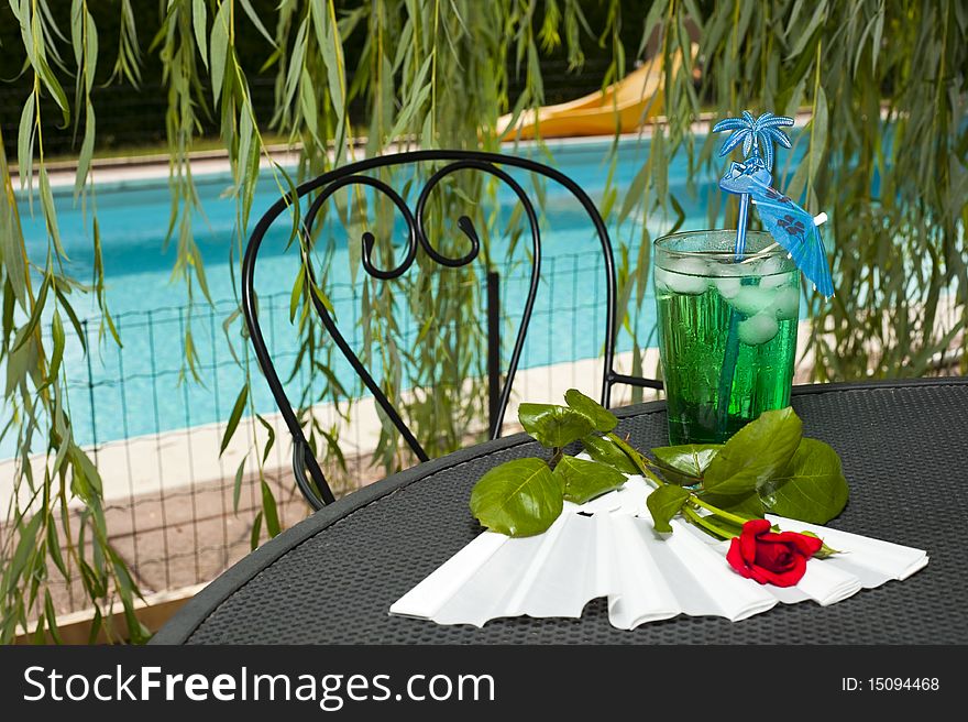 Iced drinks Placed on board in private pools. Iced drinks Placed on board in private pools.