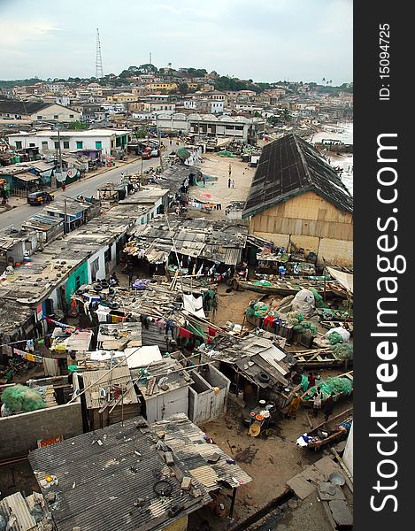 Vertical of houses in Cape Coast township