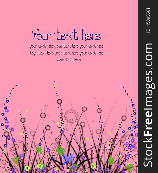 Beautiful Abstract floral background with place for your text