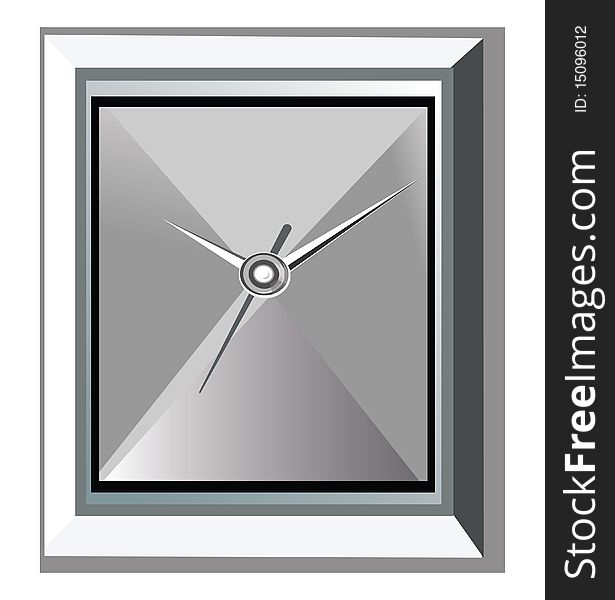 Cartoon vector illustration of a modern clock. Cartoon vector illustration of a modern clock