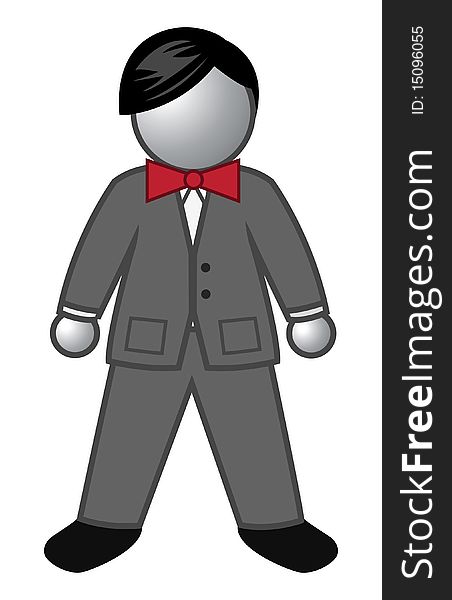 Cartoon vector illustration of a tycoon