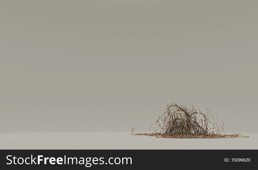 3D Image of isolated fantasy tree on neutral Background