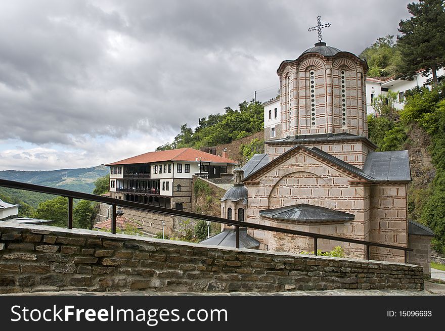 View at church and monastery complex (high dynamic image)