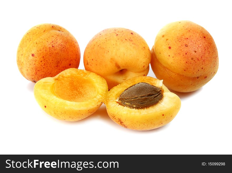 Apricot isolated on white background